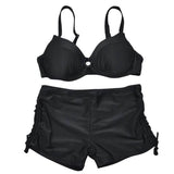 2-Piece Set: Women's Swimwear Bikini Black Women's Swimwear - Tophatter Daily Deals