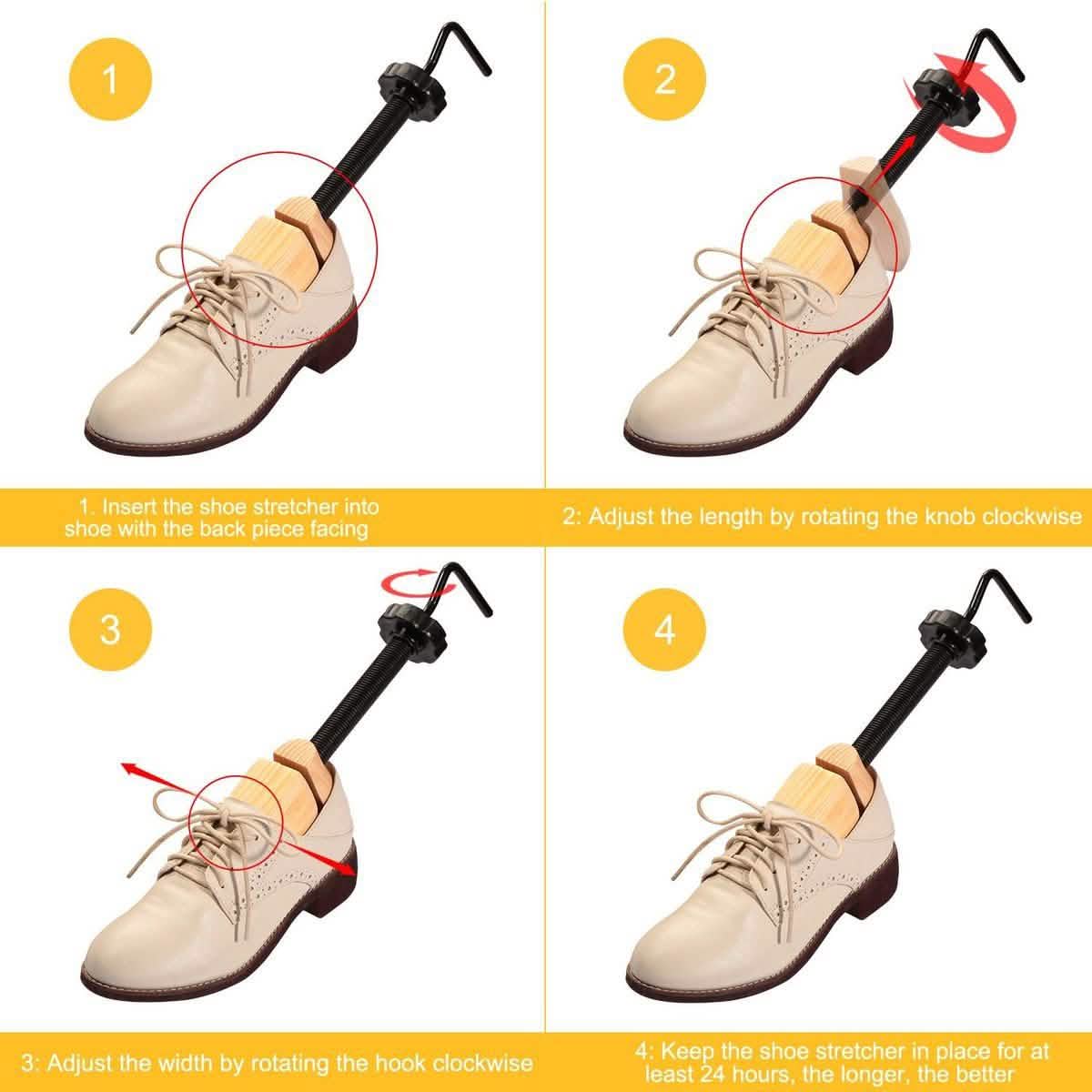 2-Piece: Shoe Stretcher 2-Way Shoe Storage & Organization - Tophatter Daily Deals