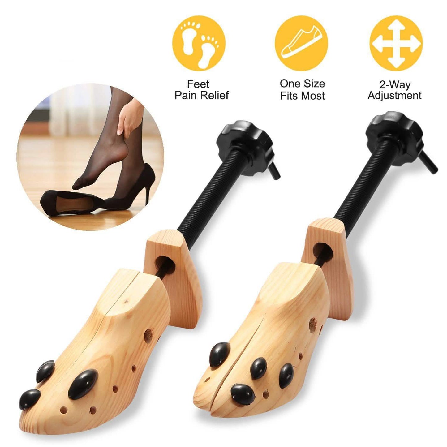 2-Piece: Shoe Stretcher 2-Way Shoe Storage & Organization - Tophatter Daily Deals