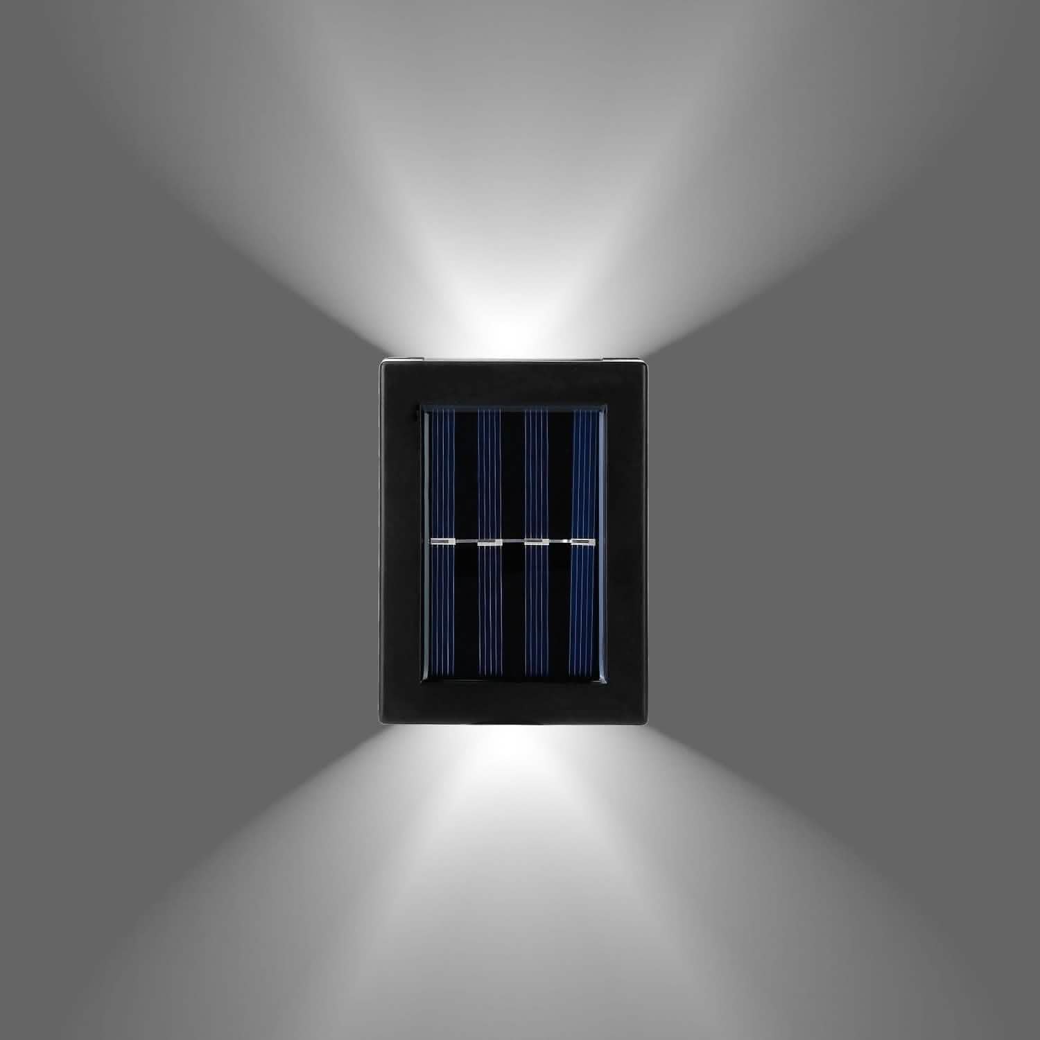 2-Piece: Solar Deck Outdoor Lights Cool White Outdoor Lighting - Tophatter Daily Deals