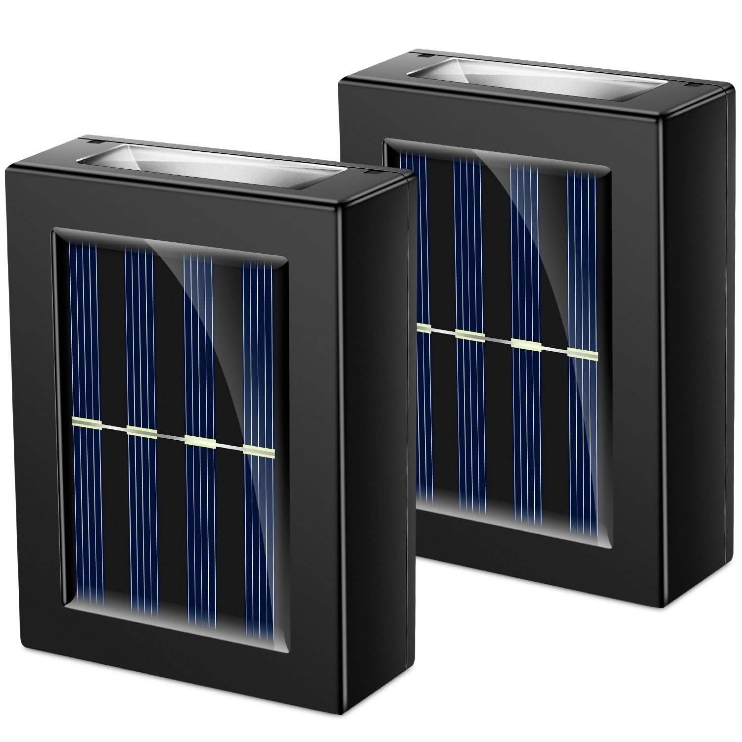 2-Piece: Solar Deck Outdoor Lights Outdoor Lighting - Tophatter Daily Deals
