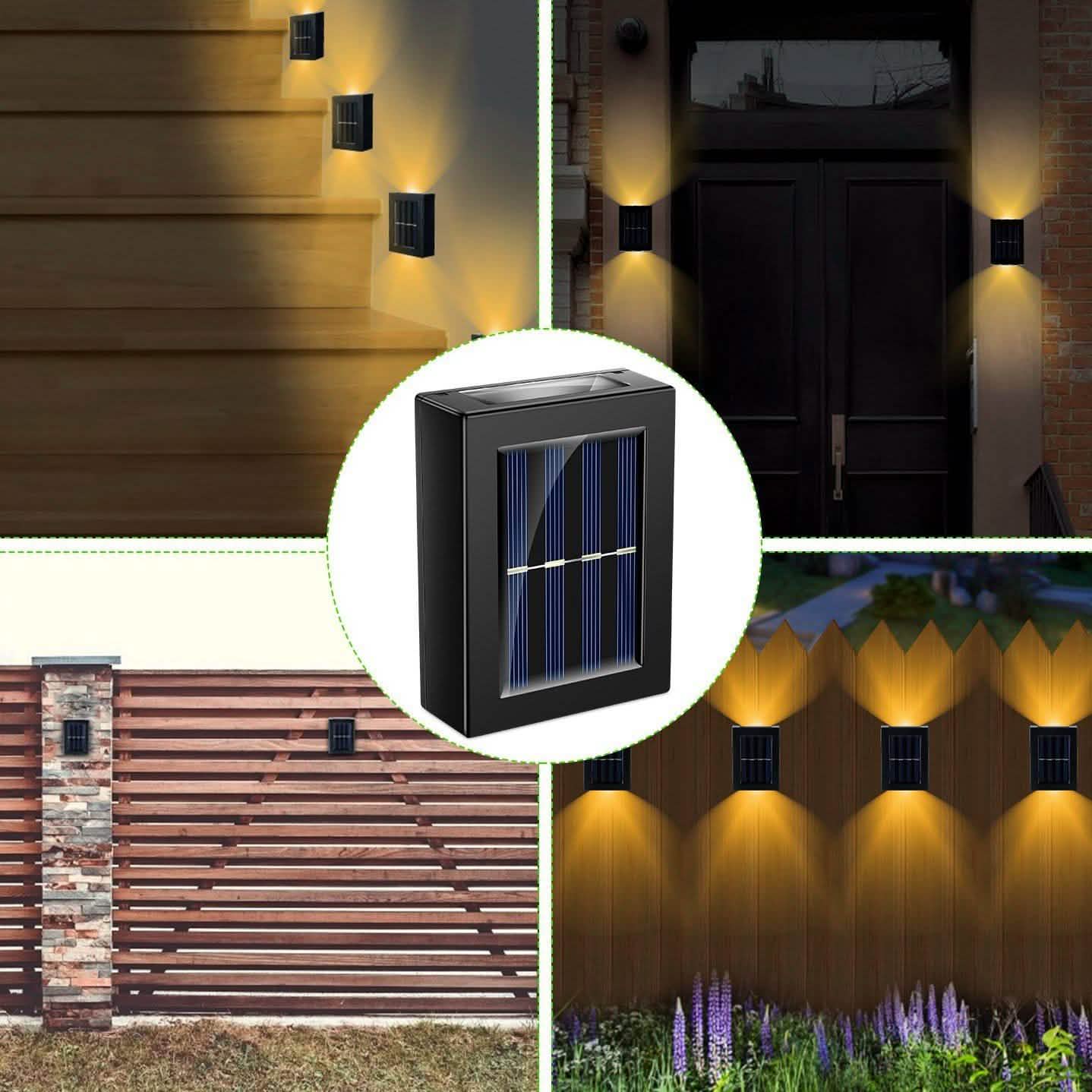 2-Piece: Solar Deck Outdoor Lights Outdoor Lighting - Tophatter Daily Deals