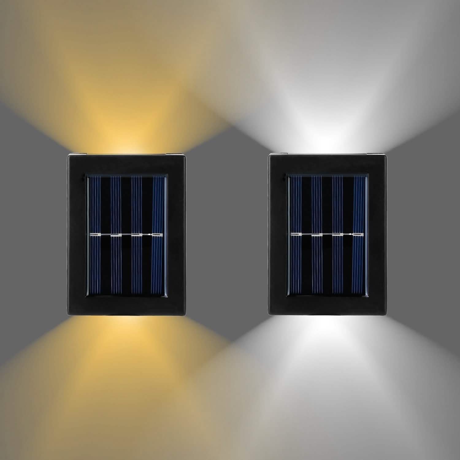 2-Piece: Solar Deck Outdoor Lights Outdoor Lighting - Tophatter Daily Deals