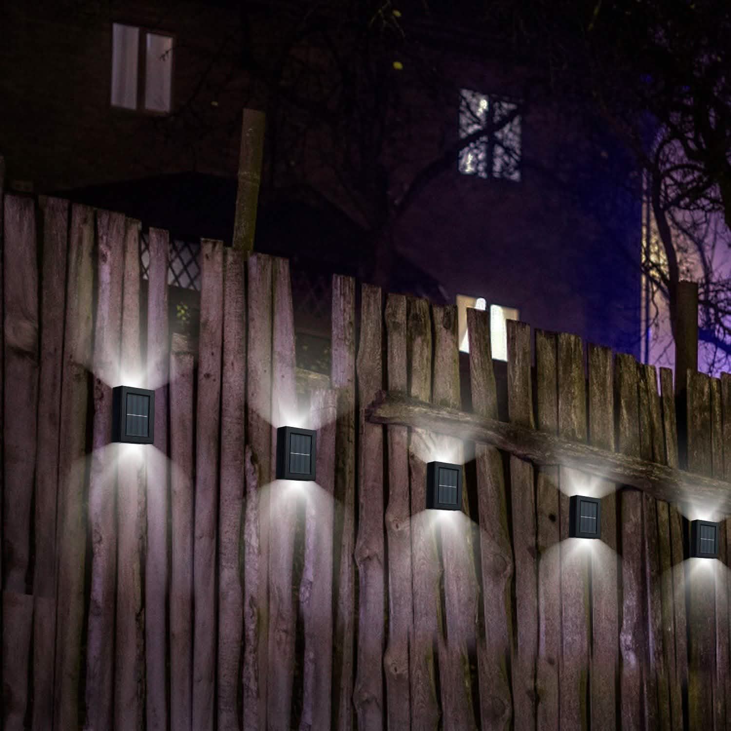 2-Piece: Solar Deck Outdoor Lights Outdoor Lighting - Tophatter Daily Deals