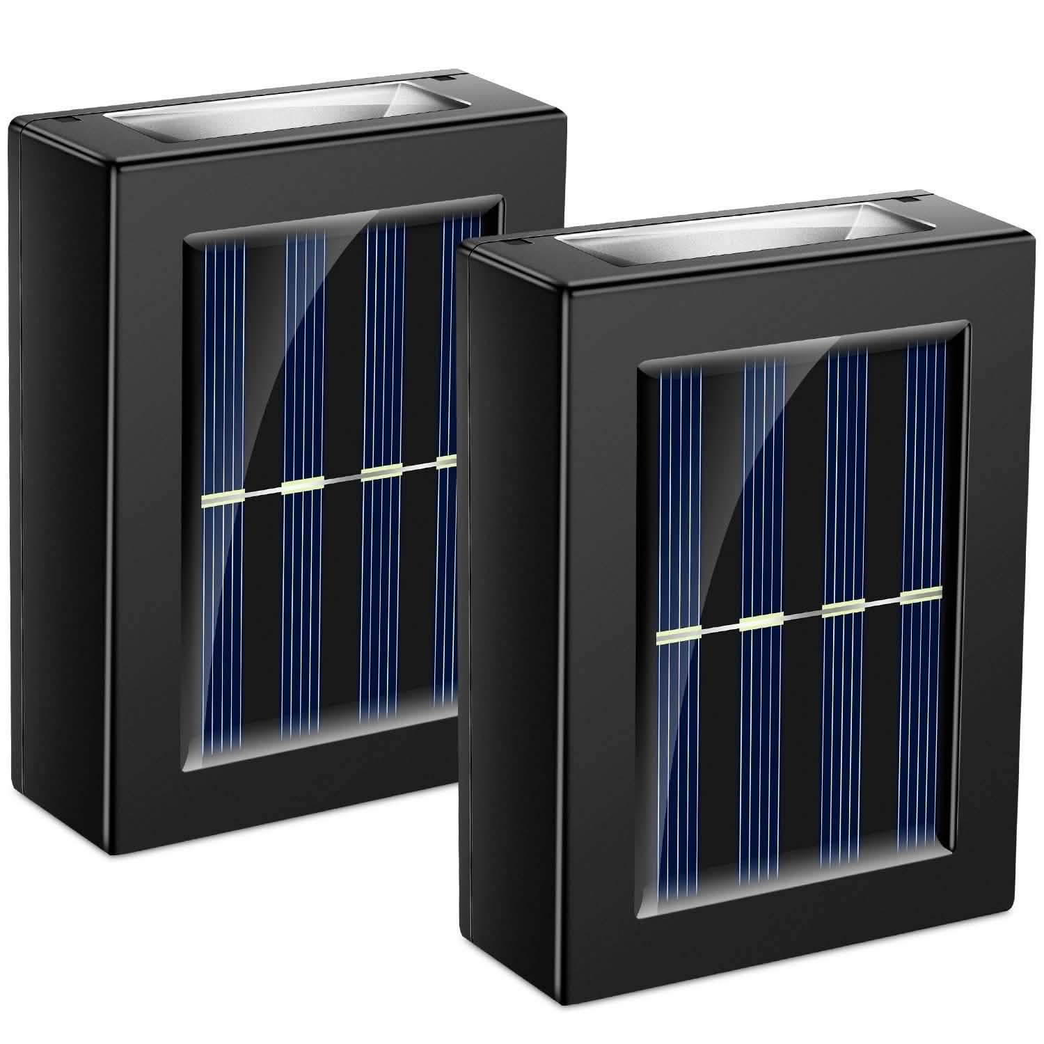 2-Piece: Solar Deck Outdoor Lights Outdoor Lighting - Tophatter Daily Deals
