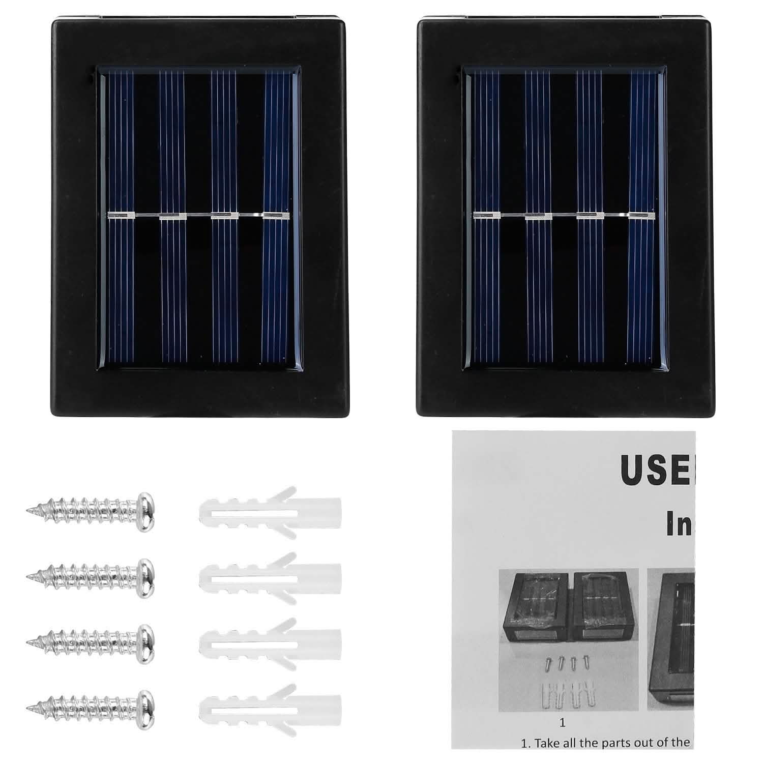 2-Piece: Solar Deck Outdoor Lights Outdoor Lighting - Tophatter Daily Deals