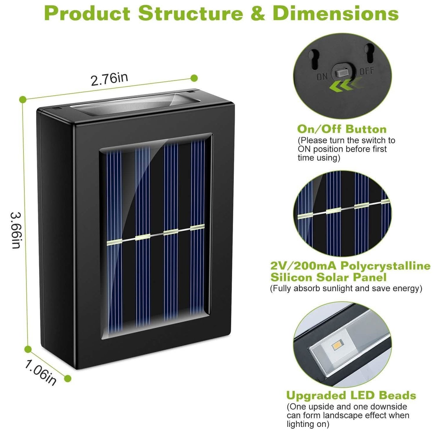 2-Piece: Solar Deck Outdoor Lights Outdoor Lighting - Tophatter Daily Deals