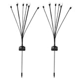 2-Piece: Solar Firefly Lights Swaying Decorative Pathway Lamp String & Fairy Lights - Tophatter Daily Deals