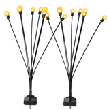 2-Piece: Solar Firefly Lights Swaying Decorative Pathway Lamp Warm White String & Fairy Lights - Tophatter Daily Deals