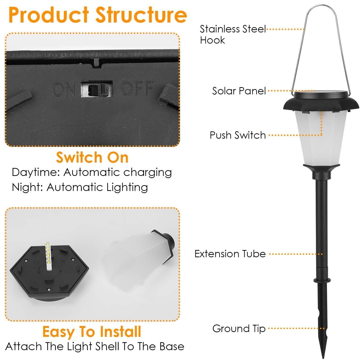 2-Piece: Solar Flame Torch Light Outdoor Lighting - Tophatter Daily Deals