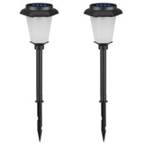 2-Piece: Solar Flame Torch Light Outdoor Lighting - Tophatter Daily Deals