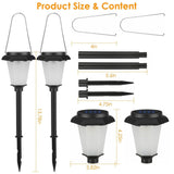 2-Piece: Solar Flame Torch Light Outdoor Lighting - Tophatter Daily Deals