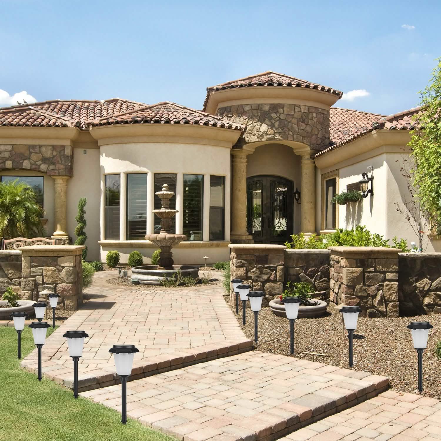 2-Piece: Solar Flame Torch Light Outdoor Lighting - Tophatter Daily Deals