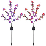 2-Piece: Solar Powered Garden Light Orchid Garden & Patio - Tophatter Daily Deals