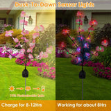 2-Piece: Solar Powered Garden Light Orchid Garden & Patio - Tophatter Daily Deals