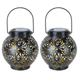 2-Piece: Solar Powered Hanging Lights Outdoor Lighting - Tophatter Daily Deals