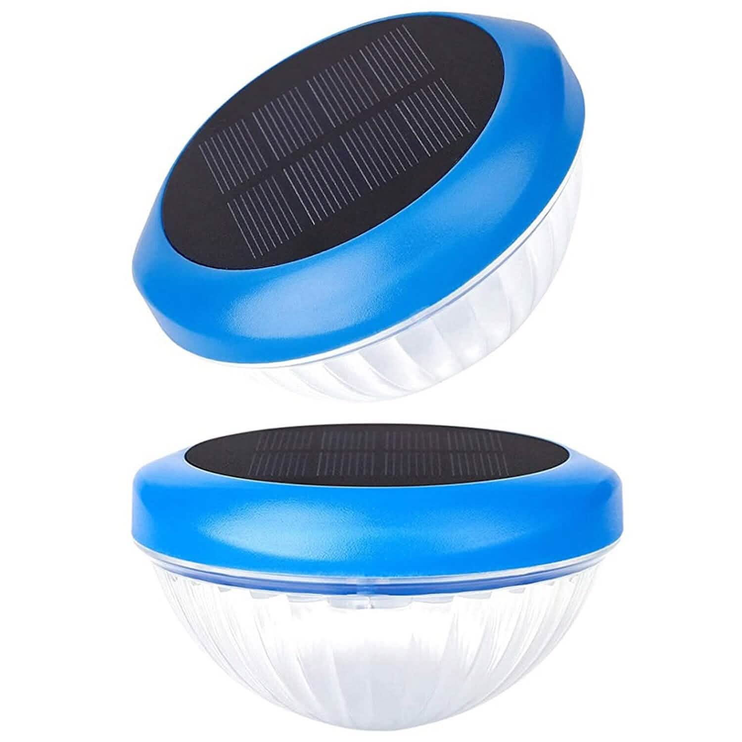 2-Piece: Solar Powered LED Pool Light Gradient Multicolor Changing Outdoor Lighting - Tophatter Daily Deals
