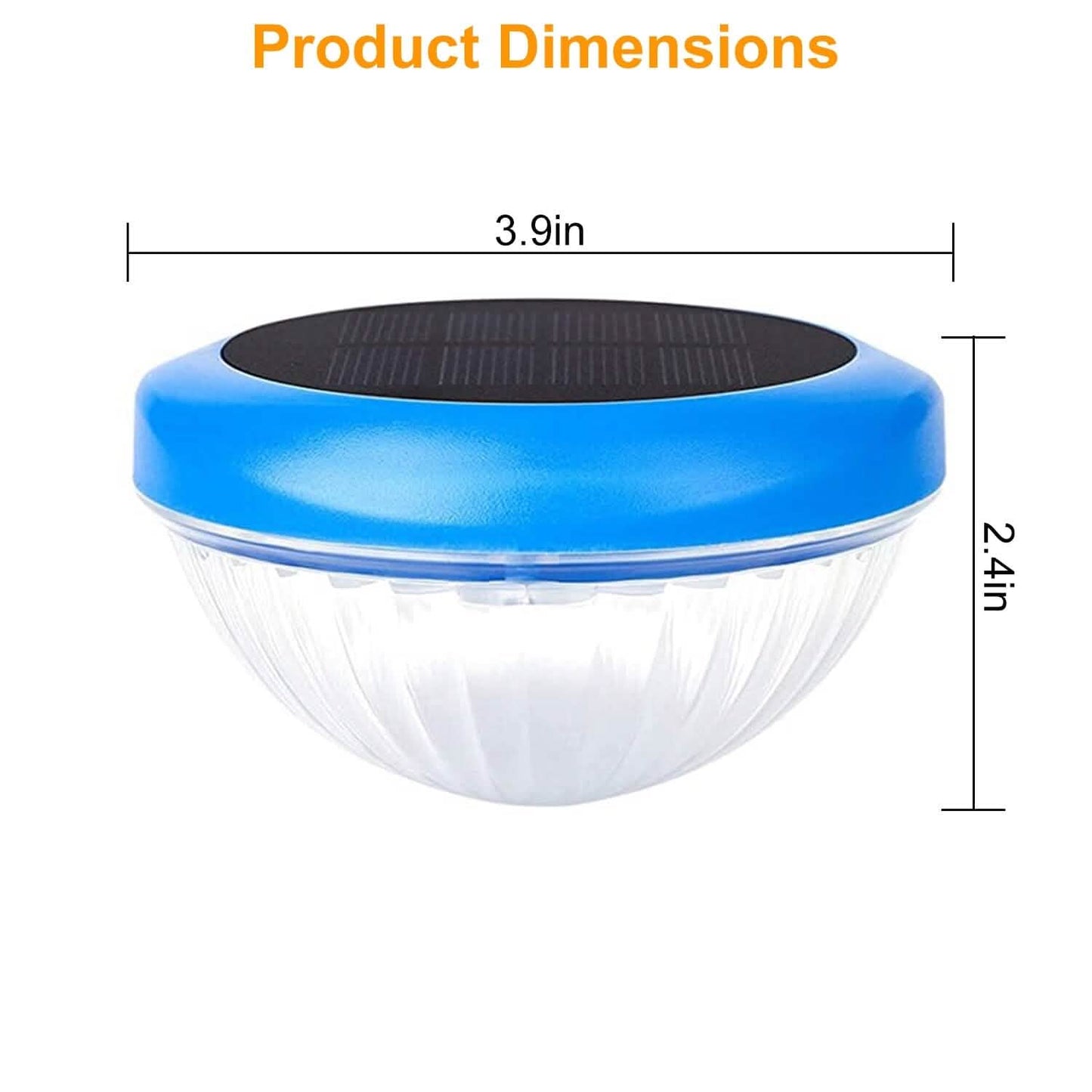 2-Piece: Solar Powered LED Pool Light Gradient Multicolor Changing Outdoor Lighting - Tophatter Daily Deals