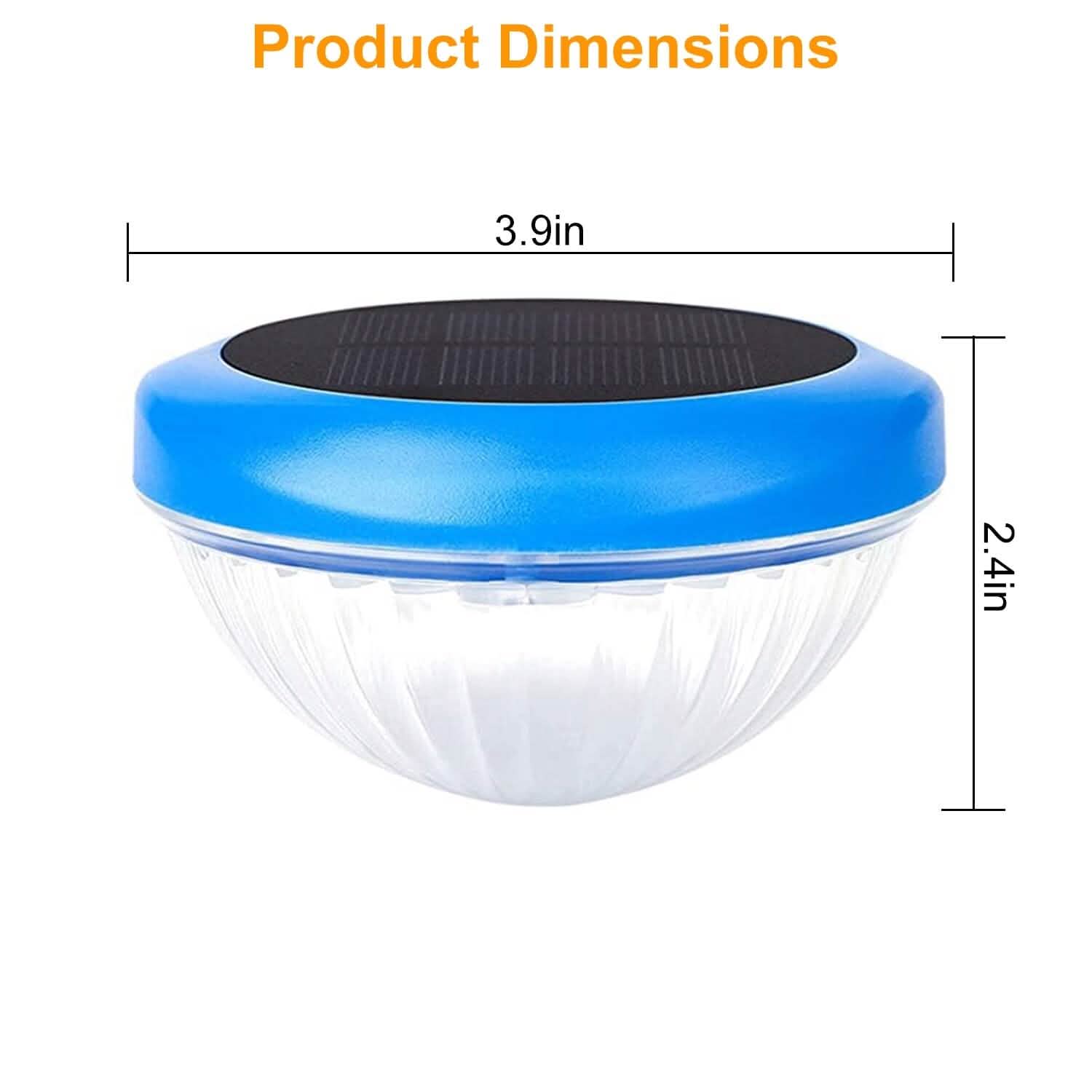 2-Piece: Solar Powered LED Pool Light Gradient Multicolor Changing Outdoor Lighting - Tophatter Daily Deals