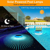 2-Piece: Solar Powered LED Pool Light Gradient Multicolor Changing Outdoor Lighting - Tophatter Daily Deals