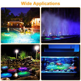 2-Piece: Solar Powered LED Pool Light Gradient Multicolor Changing Outdoor Lighting - Tophatter Daily Deals