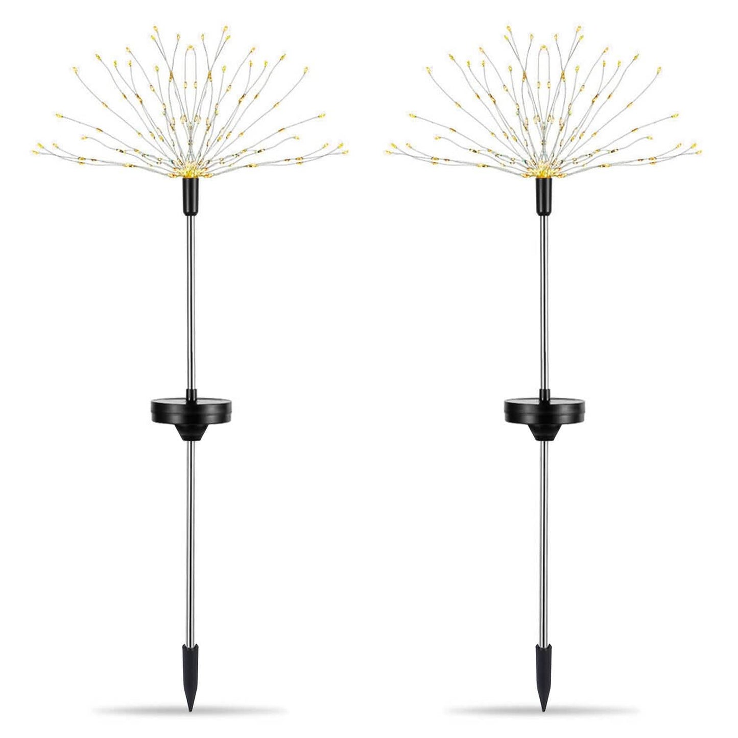 2-Piece: Solar Powered Starburst Garden Lights Outdoor Lighting - Tophatter Daily Deals