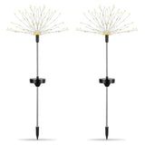 2-Piece: Solar Powered Starburst Garden Lights Outdoor Lighting - Tophatter Daily Deals