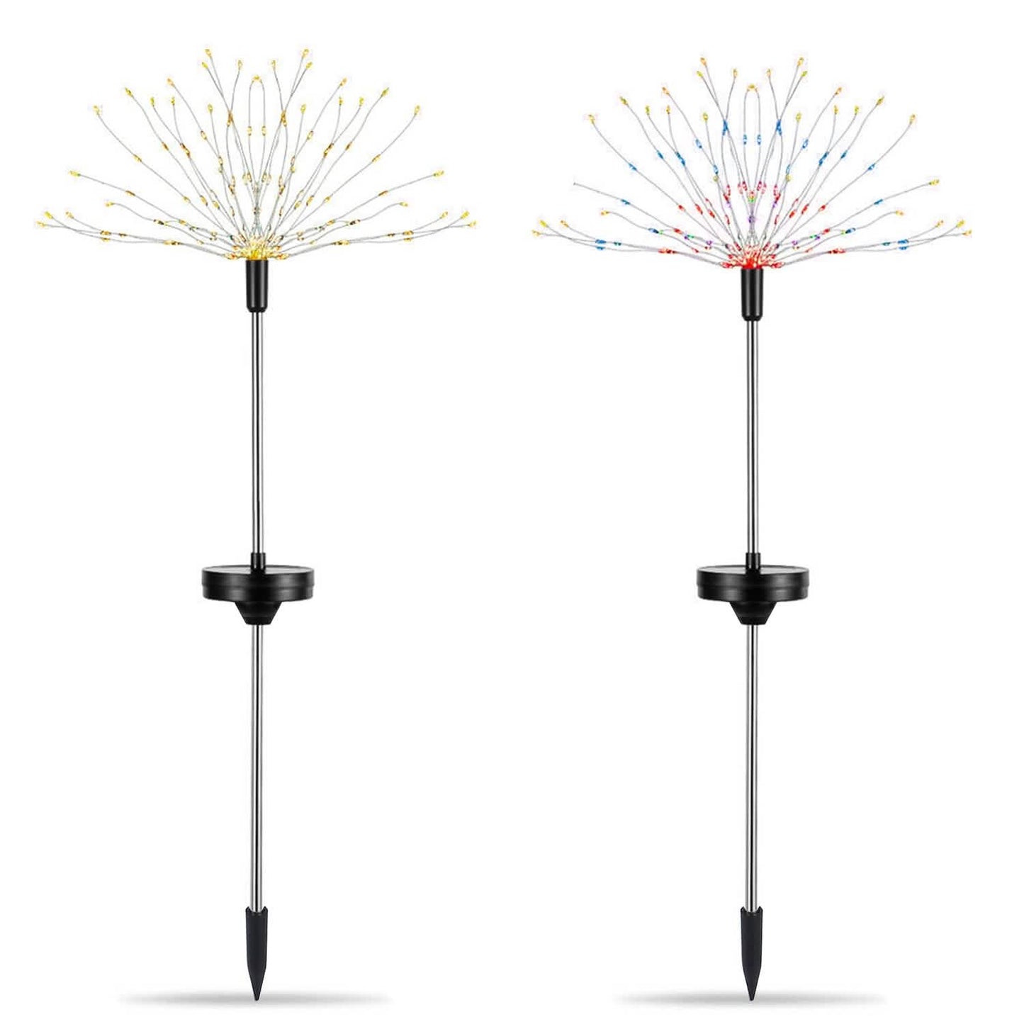2-Piece: Solar Powered Starburst Garden Lights Outdoor Lighting - Tophatter Daily Deals