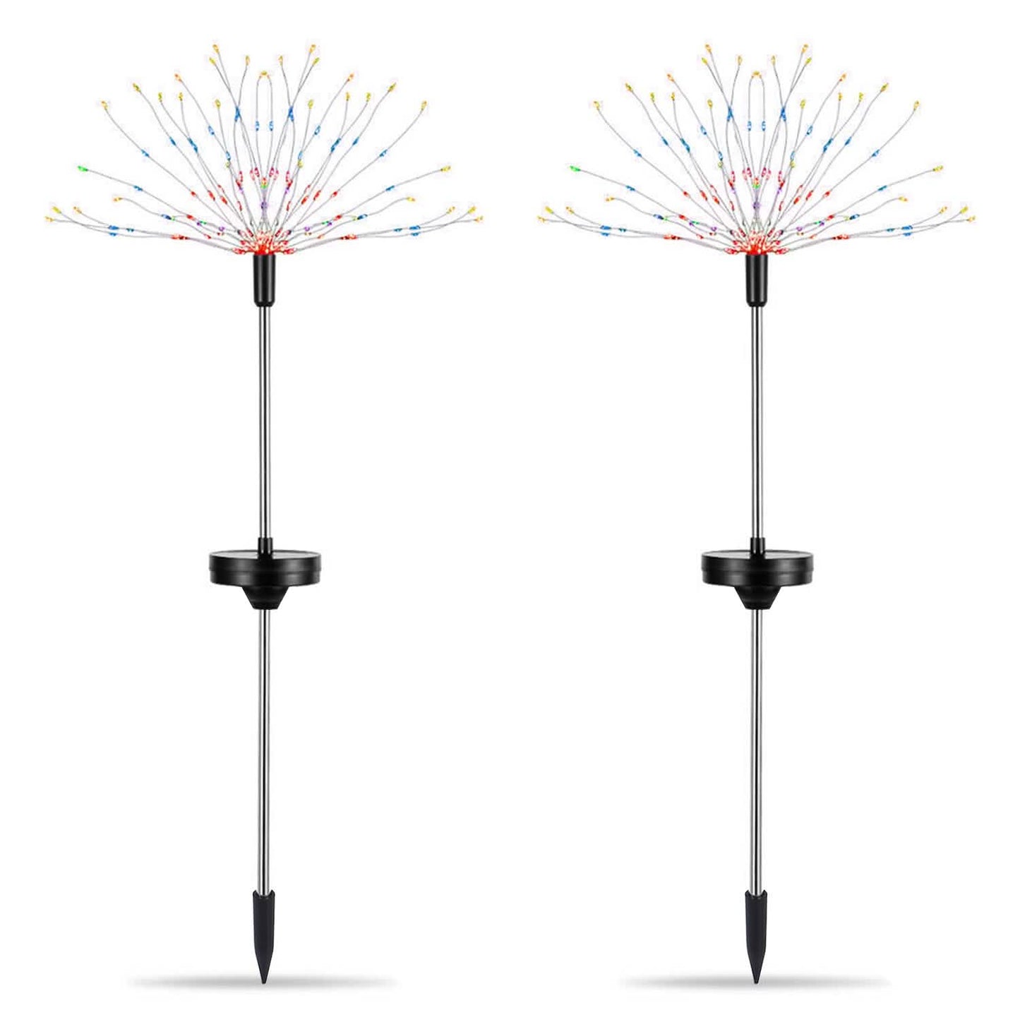 2-Piece: Solar Powered Starburst Garden Lights Outdoor Lighting - Tophatter Daily Deals