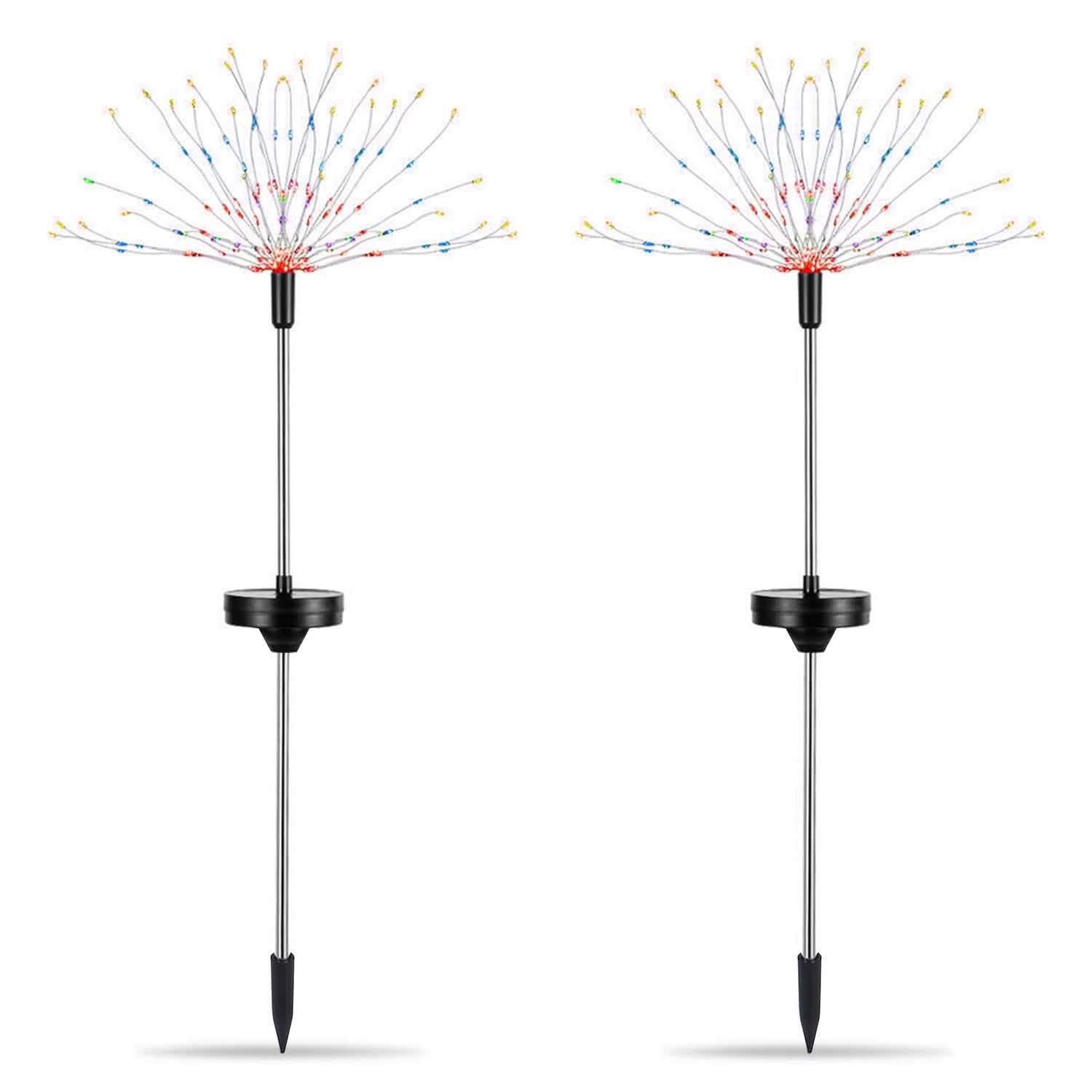 2-Piece: Solar Powered Starburst Garden Lights Outdoor Lighting - Tophatter Daily Deals