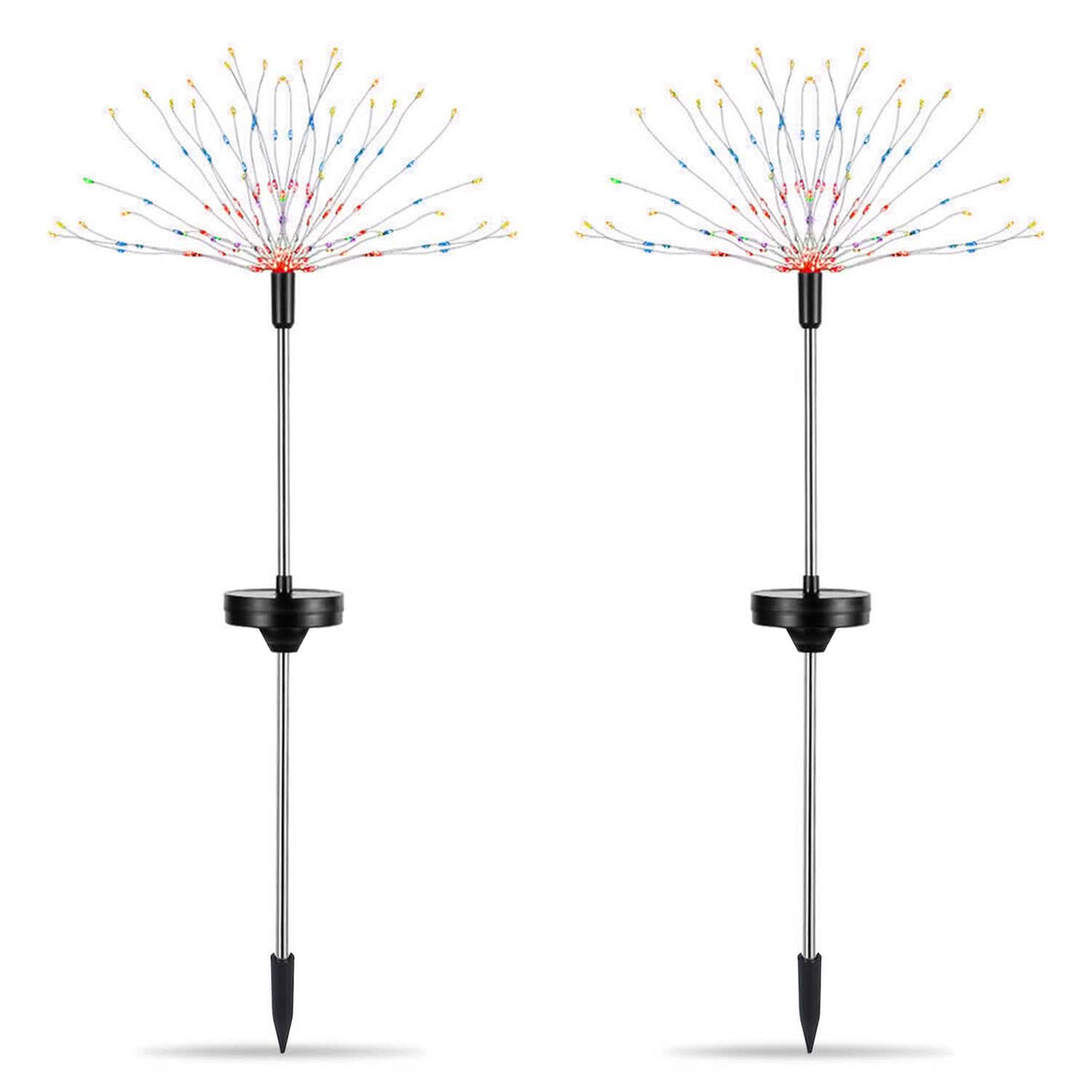 2-Piece: Solar Powered Starburst Garden Lights Solar Outdoor Lights - Tophatter Daily Deals