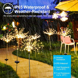 2-Piece: Solar Powered Starburst Garden Lights Outdoor Lighting - Tophatter Daily Deals