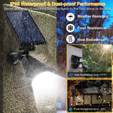 2-Piece: Solar Spotlight Outdoor Dusk Waterproof Outdoor Lighting - Tophatter Daily Deals