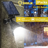 2-Piece: Solar Spotlight Outdoor Dusk Waterproof Outdoor Lighting - Tophatter Daily Deals