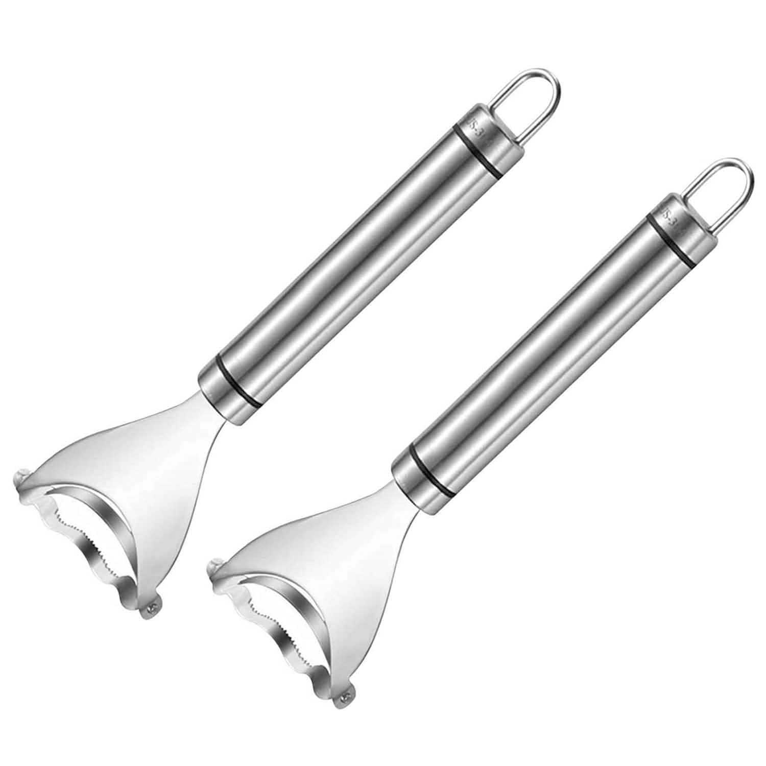 2-Piece: Stainless Steel Corn Cob Peelers Kitchen Tools & Gadgets - Tophatter Daily Deals