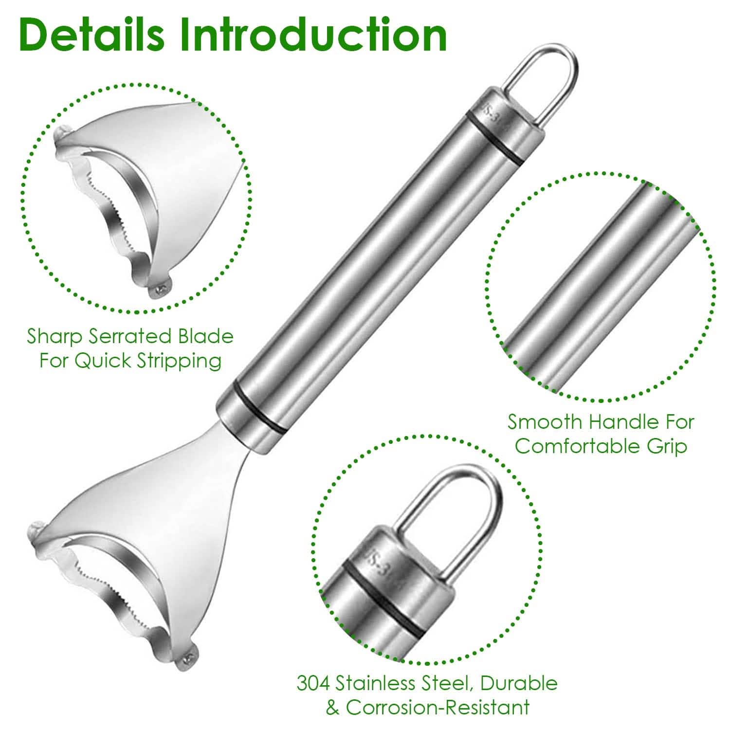 2-Piece: Stainless Steel Corn Cob Peelers Kitchen Tools & Gadgets - Tophatter Daily Deals