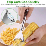 2-Piece: Stainless Steel Corn Cob Peelers Kitchen Tools & Gadgets - Tophatter Daily Deals