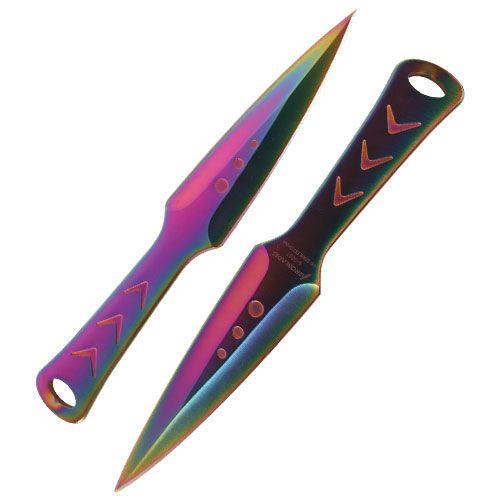 2 Piece Throwing Knife Plasma Color Self Defense - Tophatter Daily Deals