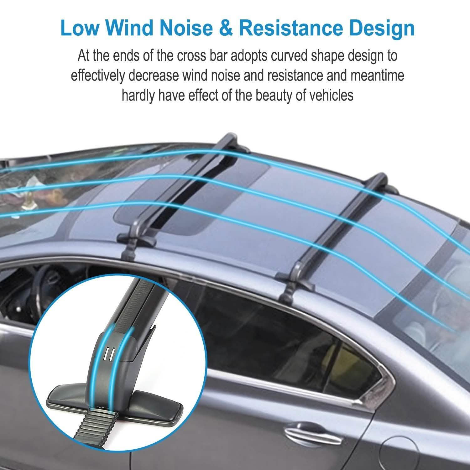 2-Piece: Universal 110CM/43-Inch Car Roof Rack Cross Bar Automotive - Tophatter Daily Deals