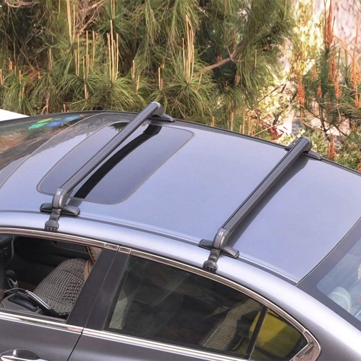 2-Piece: Universal 110CM/43-Inch Car Roof Rack Cross Bar Automotive - Tophatter Daily Deals