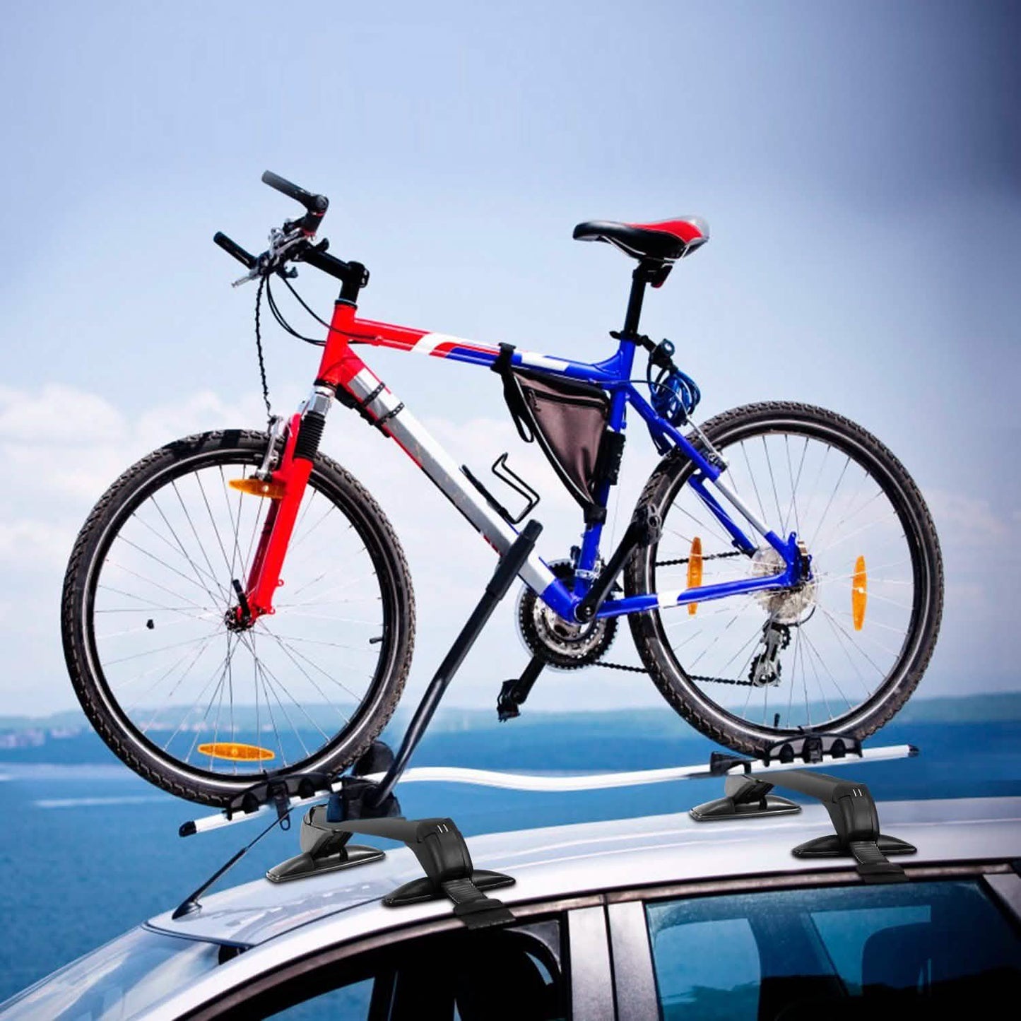 2-Piece: Universal 110CM/43-Inch Car Roof Rack Cross Bar Automotive - Tophatter Daily Deals