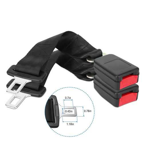 2-Piece: Universal 14” Car Seat Belt Extender Automotive - Tophatter Daily Deals