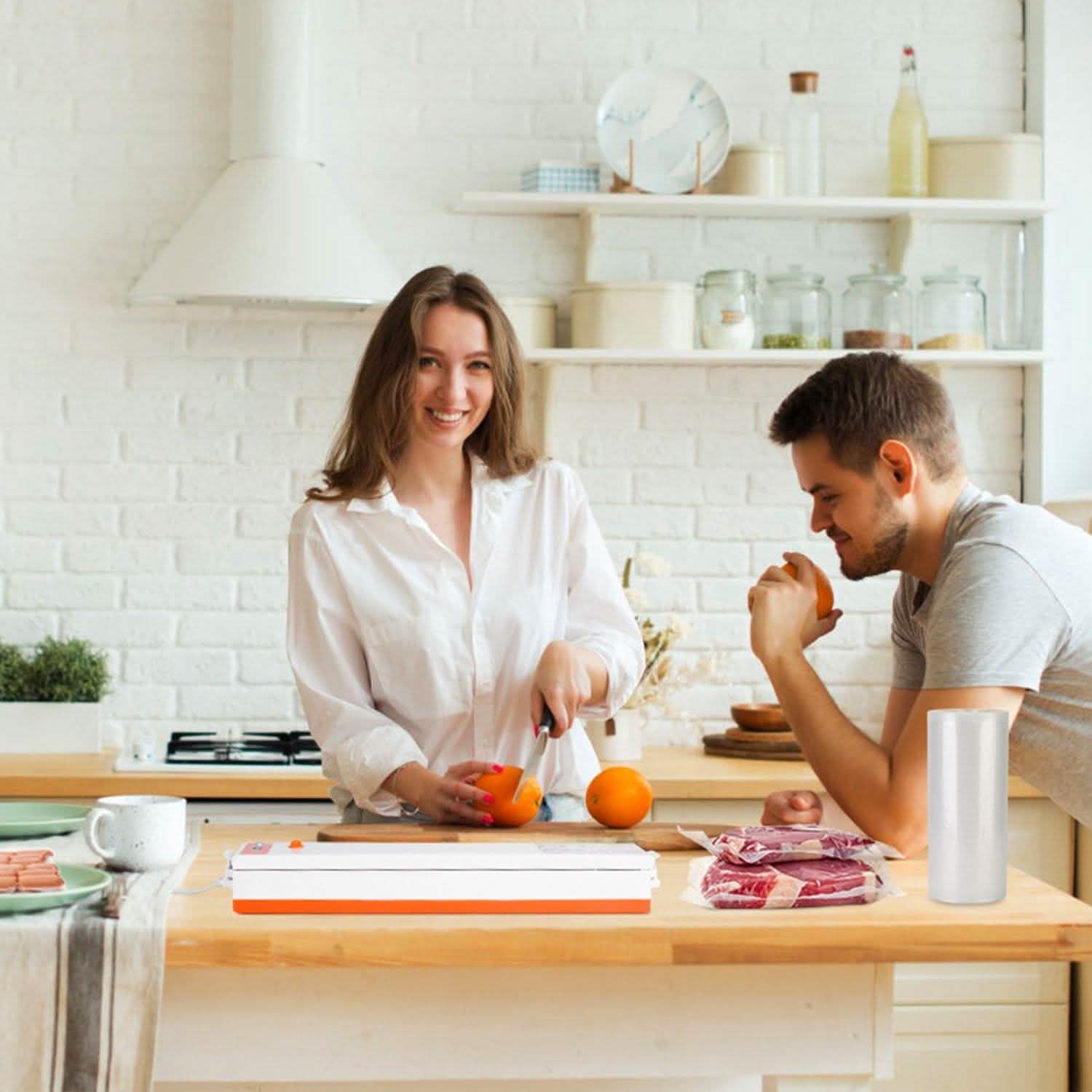 2-Piece: Vacuum Sealer Bag Rolls Kitchen Storage - Tophatter Daily Deals