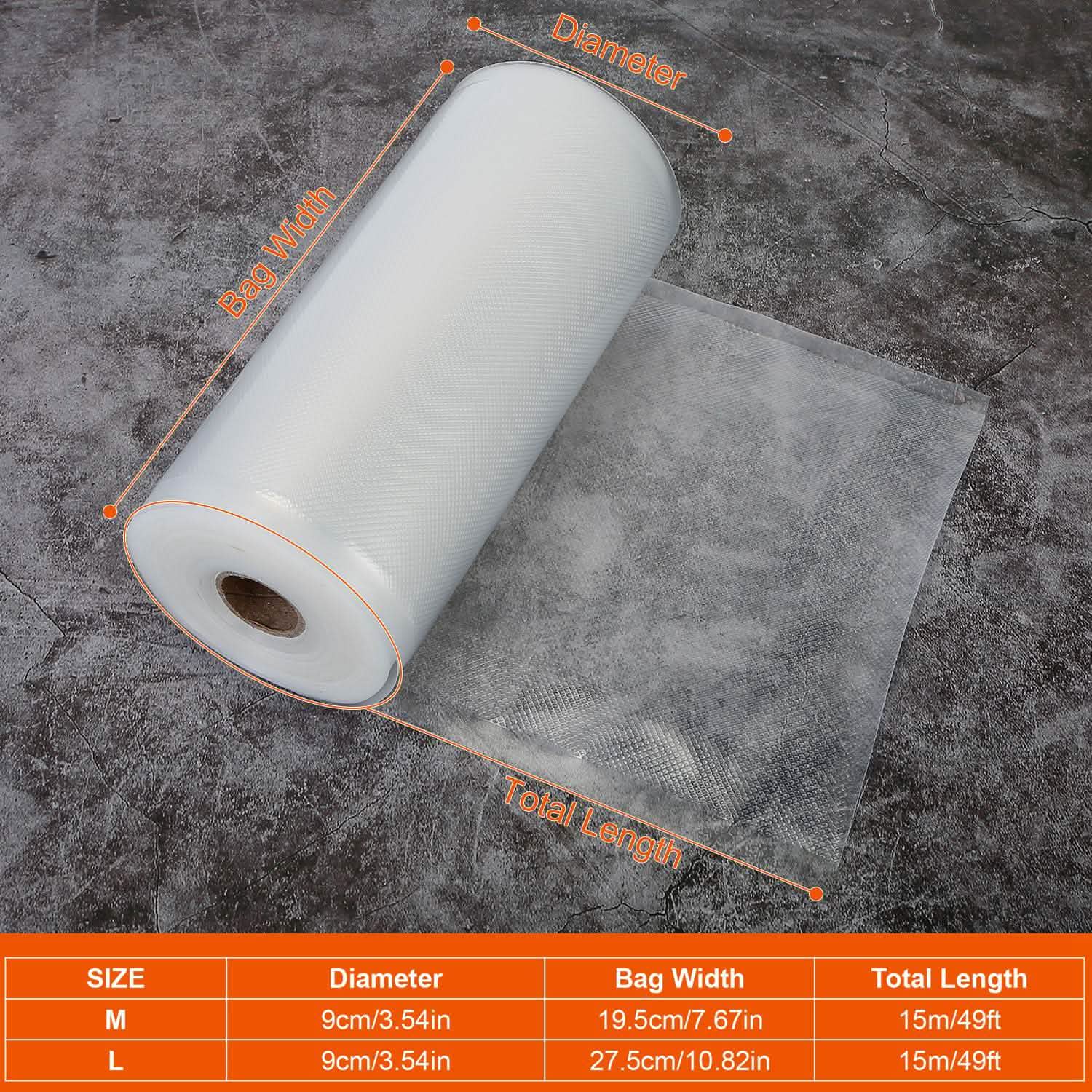 2-Piece: Vacuum Sealer Bag Rolls Kitchen Storage - Tophatter Daily Deals