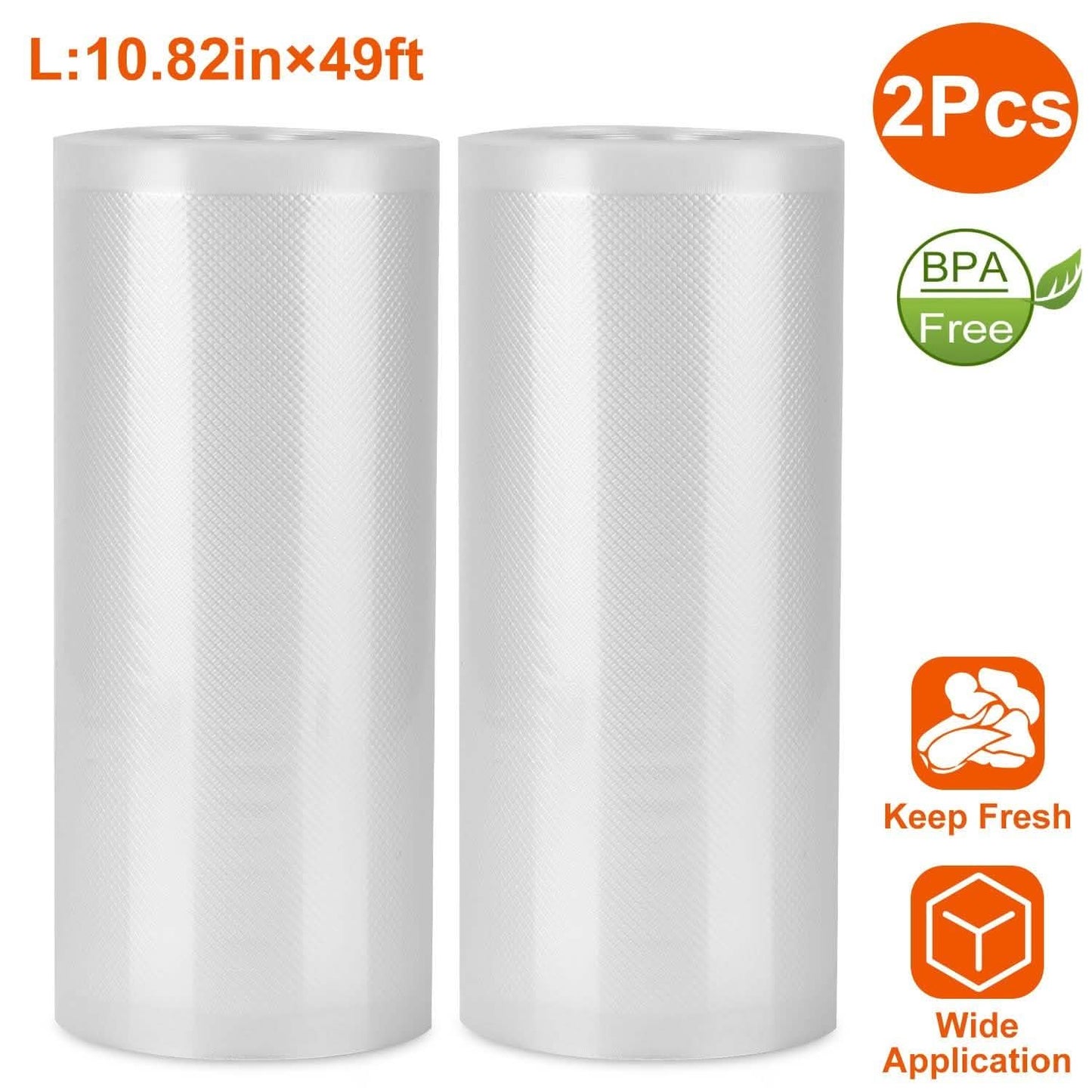 2-Piece: Vacuum Sealer Bag Rolls Kitchen Storage - Tophatter Daily Deals