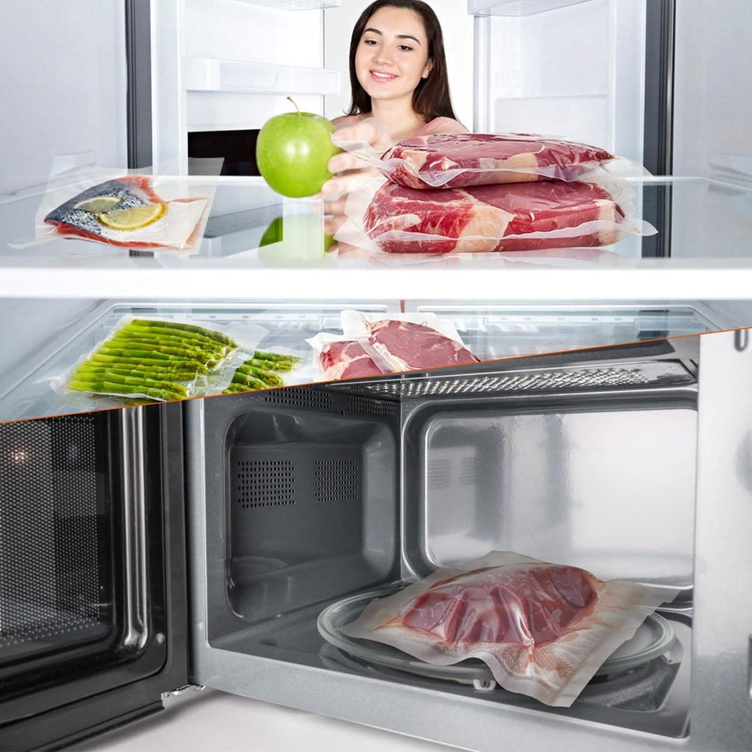 2-Piece: Vacuum Sealer Bag Rolls Kitchen Storage - Tophatter Daily Deals