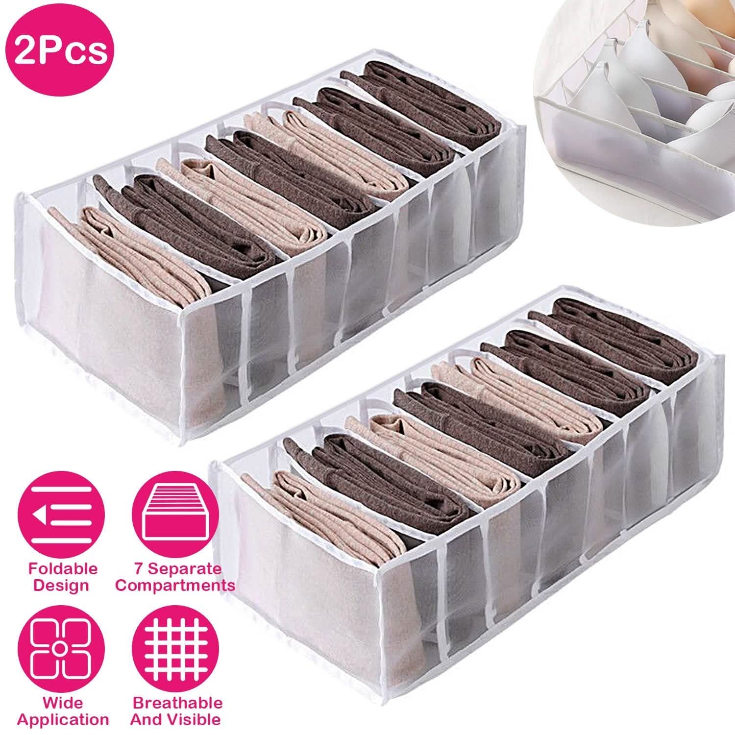 2-Piece: Wardrobe Clothes Organizer Storage & Organization - Tophatter Daily Deals