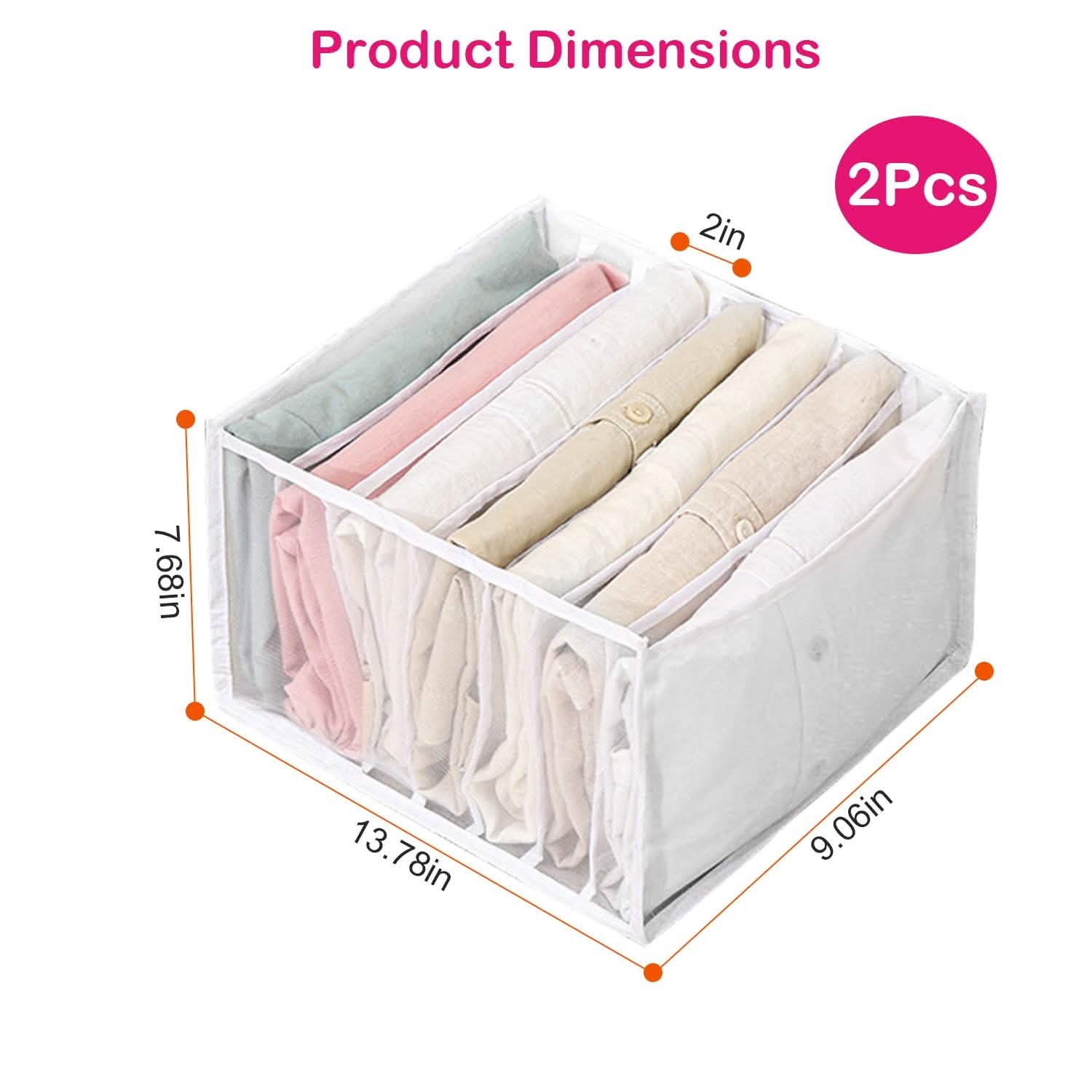 2-Piece: Wardrobe Clothes Organizer Storage & Organization - Tophatter Daily Deals