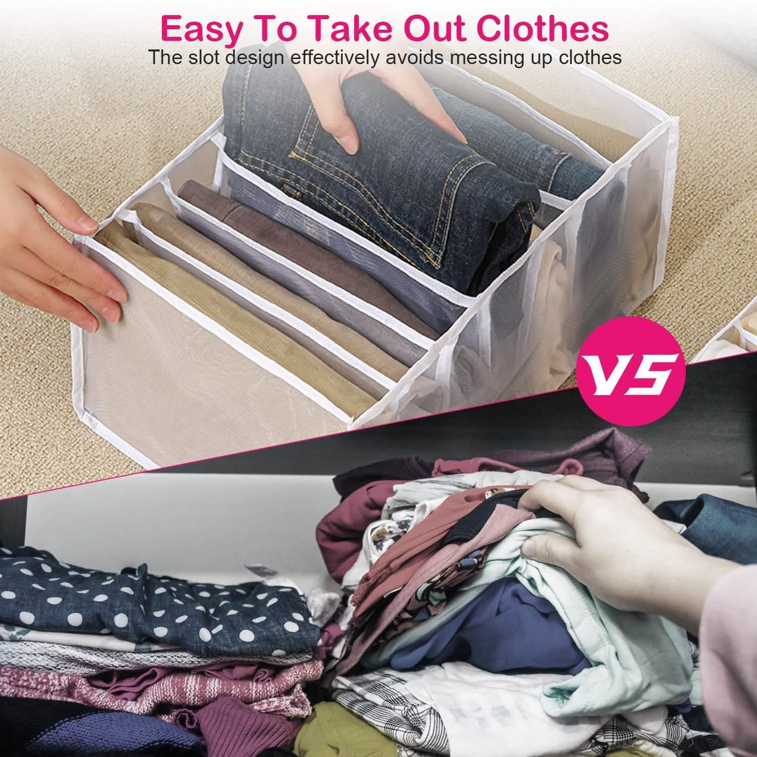 2-Piece: Wardrobe Clothes Organizer Storage & Organization - Tophatter Daily Deals