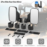 2-Piece: Wide Rear View Mirror Automotive - Tophatter Daily Deals